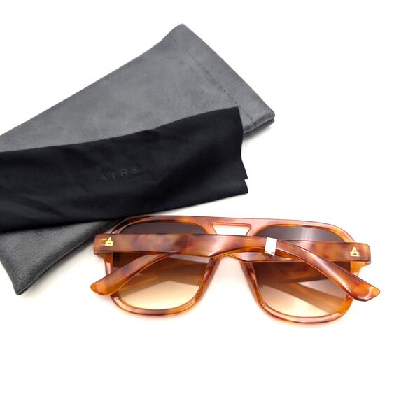Aire Whirlpool Unisex Aviator Sunglasses Vintage Tort Brown Grad One Size - Picture 2 of 7